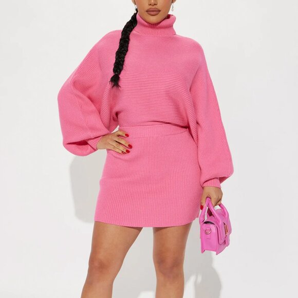 Skye Sweater Skirt Set - Pink - Picture 1 of 4